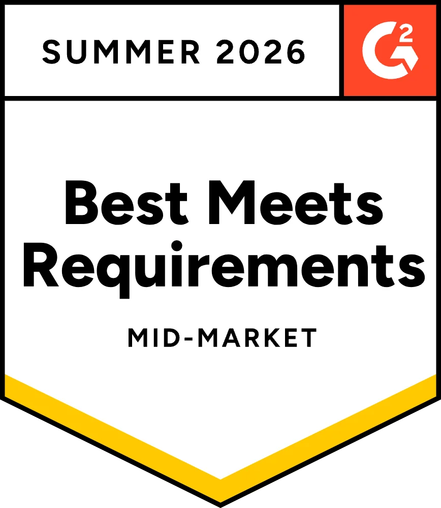 G2 Summer 2026 Best Meets Requirements Mid-Market