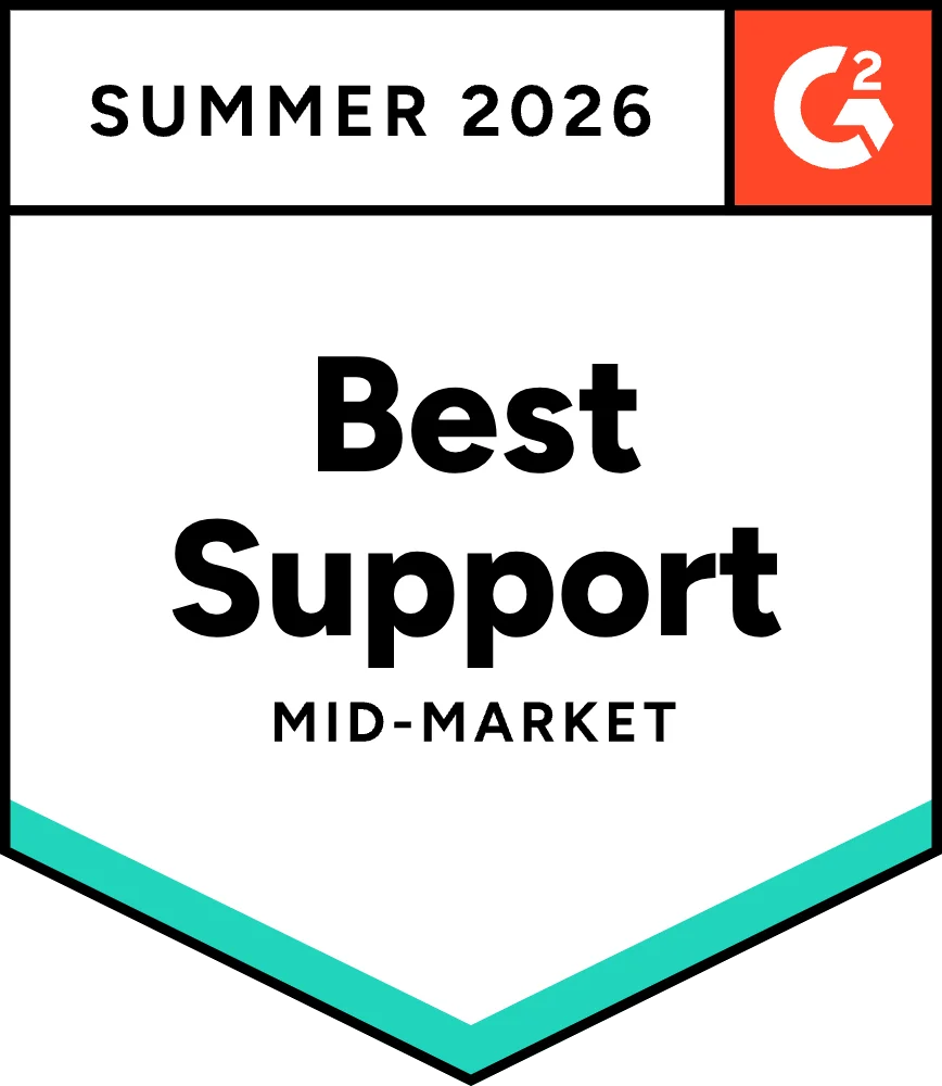 G2 Summer 2026 Best Support Mid-Market