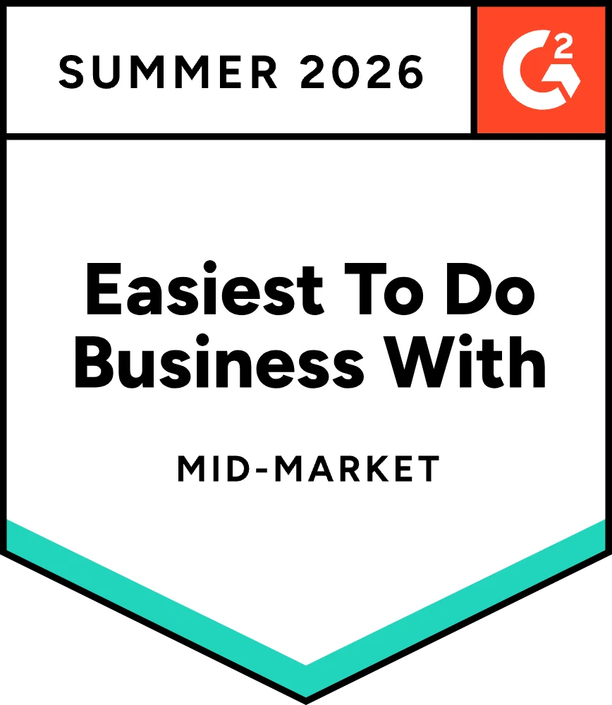 G2 Summer 2026 Easiest To Do Business With Mid-Market