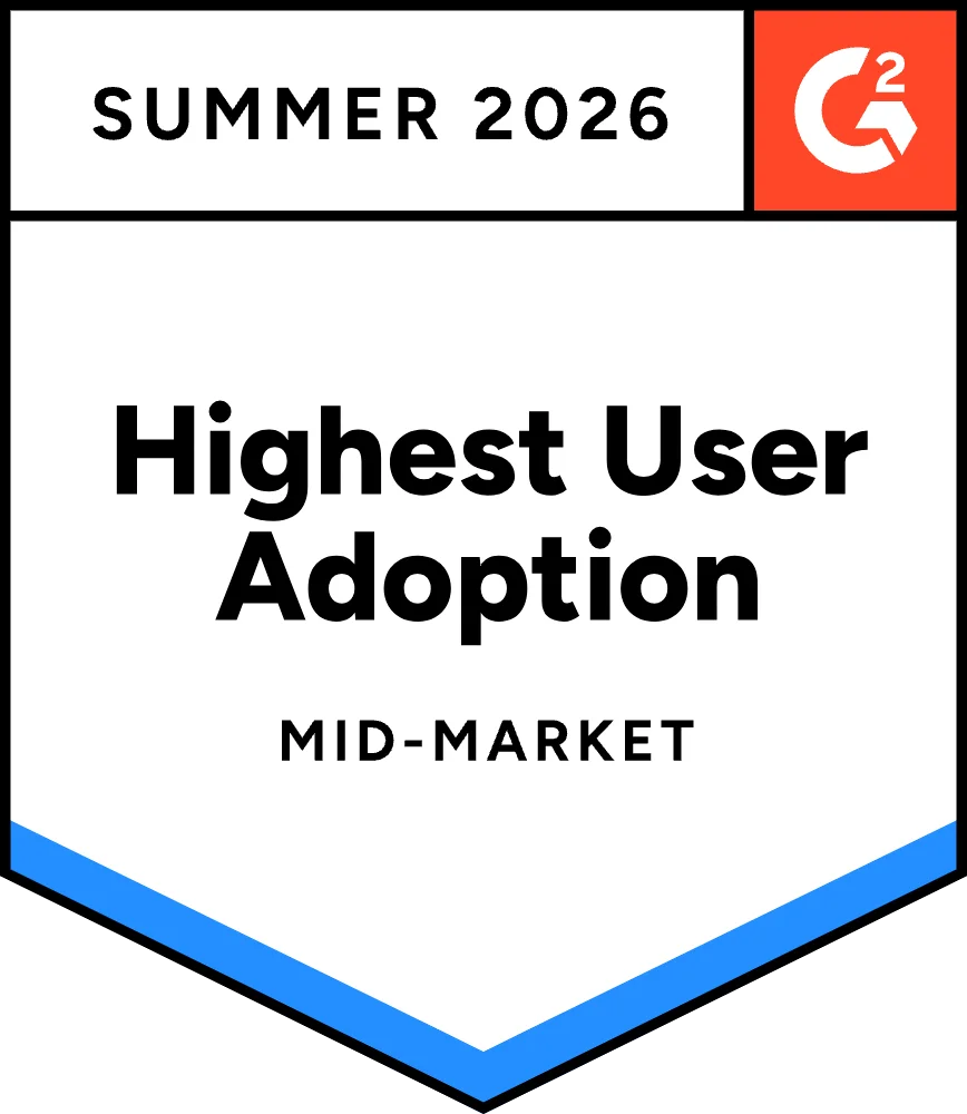 G2 Summer 2026 Highest User Adoption Mid-Market